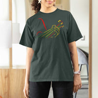 Reggae Guitar T Shirt For Women Rasta Music Gift for Guitar Lovers - Wonder Print Shop