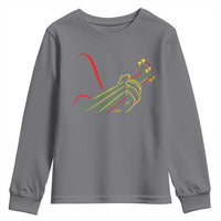 Reggae Guitar Youth Sweatshirt Rasta Music Gift for Guitar Lovers - Wonder Print Shop