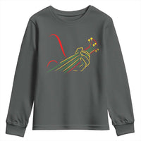 Reggae Guitar Youth Sweatshirt Rasta Music Gift for Guitar Lovers - Wonder Print Shop