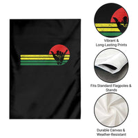 Rasta Reggae Shaka Hand Garden Flag Retro Vintage Jamaica Flag Rasta Hawaii Shaka Sign - Wonder Print Shop