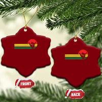 Rasta Reggae Shaka Hand Ceramic Ornament Retro Vintage Jamaica Flag Rasta Hawaii Shaka Sign - Wonder Print Shop