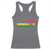 Rasta Reggae Shaka Hand Racerback Tank Top Retro Vintage Jamaica Flag Rasta Hawaii Shaka Sign - Wonder Print Shop