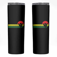 Rasta Reggae Shaka Hand Skinny Tumbler Retro Vintage Jamaica Flag Rasta Hawaii Shaka Sign - Wonder Print Shop