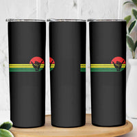 Rasta Reggae Shaka Hand Skinny Tumbler Retro Vintage Jamaica Flag Rasta Hawaii Shaka Sign - Wonder Print Shop