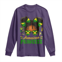 Jamaica Princess Long Sleeve Shirt Proud Jamaican Afro Black Girls Jamaica Flag Pride - Wonder Print Shop