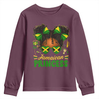 Jamaica Princess Youth Sweatshirt Proud Jamaican Afro Black Girls Jamaica Flag Pride - Wonder Print Shop