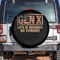 Funny Saying Sarcastic Gen X Lots of Memories No Evidence Spare Tire Cover Vintage American Flag