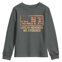 Funny Saying Sarcastic Gen X Lots of Memories No Evidence Youth Sweatshirt Vintage American Flag