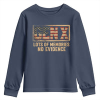 Funny Saying Sarcastic Gen X Lots of Memories No Evidence Youth Sweatshirt Vintage American Flag