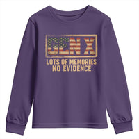 Funny Saying Sarcastic Gen X Lots of Memories No Evidence Youth Sweatshirt Vintage American Flag