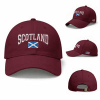 Scotland Baseball Cap Vintage Retro Varsity Sports Scottish Flag Graphic