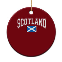 Scotland Ceramic Ornament Vintage Retro Varsity Sports Scottish Flag Graphic