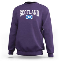Scotland Sweatshirt Vintage Retro Varsity Sports Scottish Flag Graphic