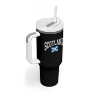 Scotland Tumbler With Handle Vintage Retro Varsity Sports Scottish Flag Graphic