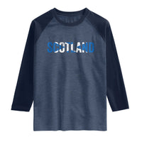 Vintage Scotland Raglan Shirt Scottish Flag Retro Pride