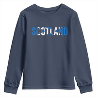Vintage Scotland Youth Sweatshirt Scottish Flag Retro Pride