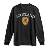 Scotland Soccer Long Sleeve Shirt Scottish Rampant Lion Scotland Coat of Arms Banner Football Fan