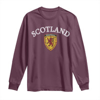 Scotland Soccer Long Sleeve Shirt Scottish Rampant Lion Scotland Coat of Arms Banner Football Fan