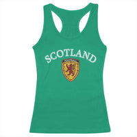 Scotland Soccer Racerback Tank Top Scottish Rampant Lion Scotland Coat of Arms Banner Football Fan