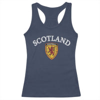 Scotland Soccer Racerback Tank Top Scottish Rampant Lion Scotland Coat of Arms Banner Football Fan