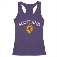Scotland Soccer Racerback Tank Top Scottish Rampant Lion Scotland Coat of Arms Banner Football Fan