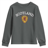 Scotland Soccer Youth Sweatshirt Scottish Rampant Lion Scotland Coat of Arms Banner Football Fan