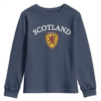 Scotland Soccer Youth Sweatshirt Scottish Rampant Lion Scotland Coat of Arms Banner Football Fan