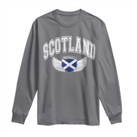 Scotland Soccer Long Sleeve Shirt Retro Vintage Scottish Flag Football Fan