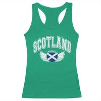 Scotland Soccer Racerback Tank Top Retro Vintage Scottish Flag Football Fan