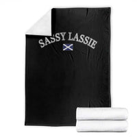 Sassy Lassie Scotland Flag Throw Blanket Funny Scottish Pride Heritage Gift