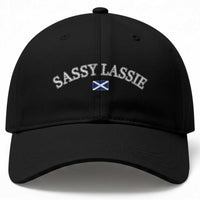 Sassy Lassie Scotland Flag Baseball Cap Funny Scottish Pride Heritage Gift