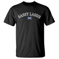 Sassy Lassie Scotland Flag T Shirt Funny Scottish Pride Heritage Gift