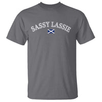 Sassy Lassie Scotland Flag T Shirt Funny Scottish Pride Heritage Gift