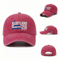 Scotland Football Fan Washed Cotton Baseball Cap Scottish Soccer Supporter Scottish Flag 2026
