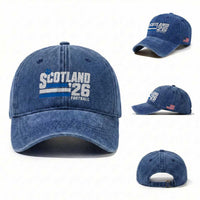 Scotland Football Fan Washed Cotton Baseball Cap Scottish Soccer Supporter Scottish Flag 2026