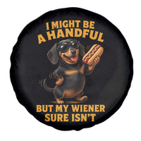Funny Embarrassing Dachshund Spare Tire Cover Wiener Hot Dog Pun Crude Cringey Inappropriate Humor