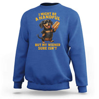 Funny Embarrassing Dachshund Sweatshirt Wiener Hot Dog Pun Crude Cringey Inappropriate Humor