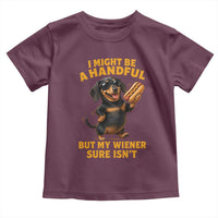 Funny Embarrassing Dachshund Toddler T Shirt Wiener Hot Dog Pun Crude Cringey Inappropriate Humor