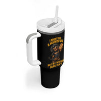 Funny Embarrassing Dachshund Tumbler With Handle Wiener Hot Dog Pun Crude Cringey Inappropriate Humor