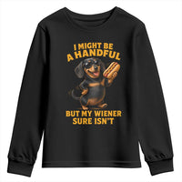 Funny Embarrassing Dachshund Youth Sweatshirt Wiener Hot Dog Pun Crude Cringey Inappropriate Humor