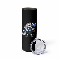 Funny Scotland Unicorn Skinny Tumbler Cool Scottish Unicorn with Kilt Flag Scotland Pride Football Fans