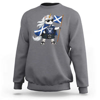 Funny Scotland Unicorn Sweatshirt Cool Scottish Unicorn with Kilt Flag Scotland Pride Football Fans