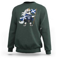 Funny Scotland Unicorn Sweatshirt Cool Scottish Unicorn with Kilt Flag Scotland Pride Football Fans