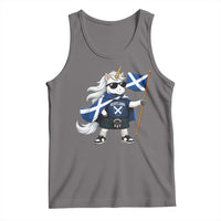 Funny Scotland Unicorn Tank Top Cool Scottish Unicorn with Kilt Flag Scotland Pride Football Fans
