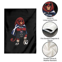 Scotland Rampant Lion Soccer Fan Garden Flag Scottish Pride Red Lion in Kilt with Sunglasses Football