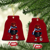 Scotland Rampant Lion Soccer Fan Ceramic Ornament Scottish Pride Red Lion in Kilt with Sunglasses Football