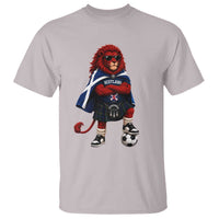 Scotland Rampant Lion Soccer Fan T Shirt Scottish Pride Red Lion in Kilt with Sunglasses Football