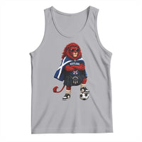 Scotland Rampant Lion Soccer Fan Tank Top Scottish Pride Red Lion in Kilt with Sunglasses Football