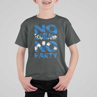 No Scotland No Party Scottish T Shirt For Kid Retro Scottish Banner Fan Scotland Flag