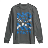 No Scotland No Party Scottish Long Sleeve Shirt Retro Scottish Banner Fan Scotland Flag